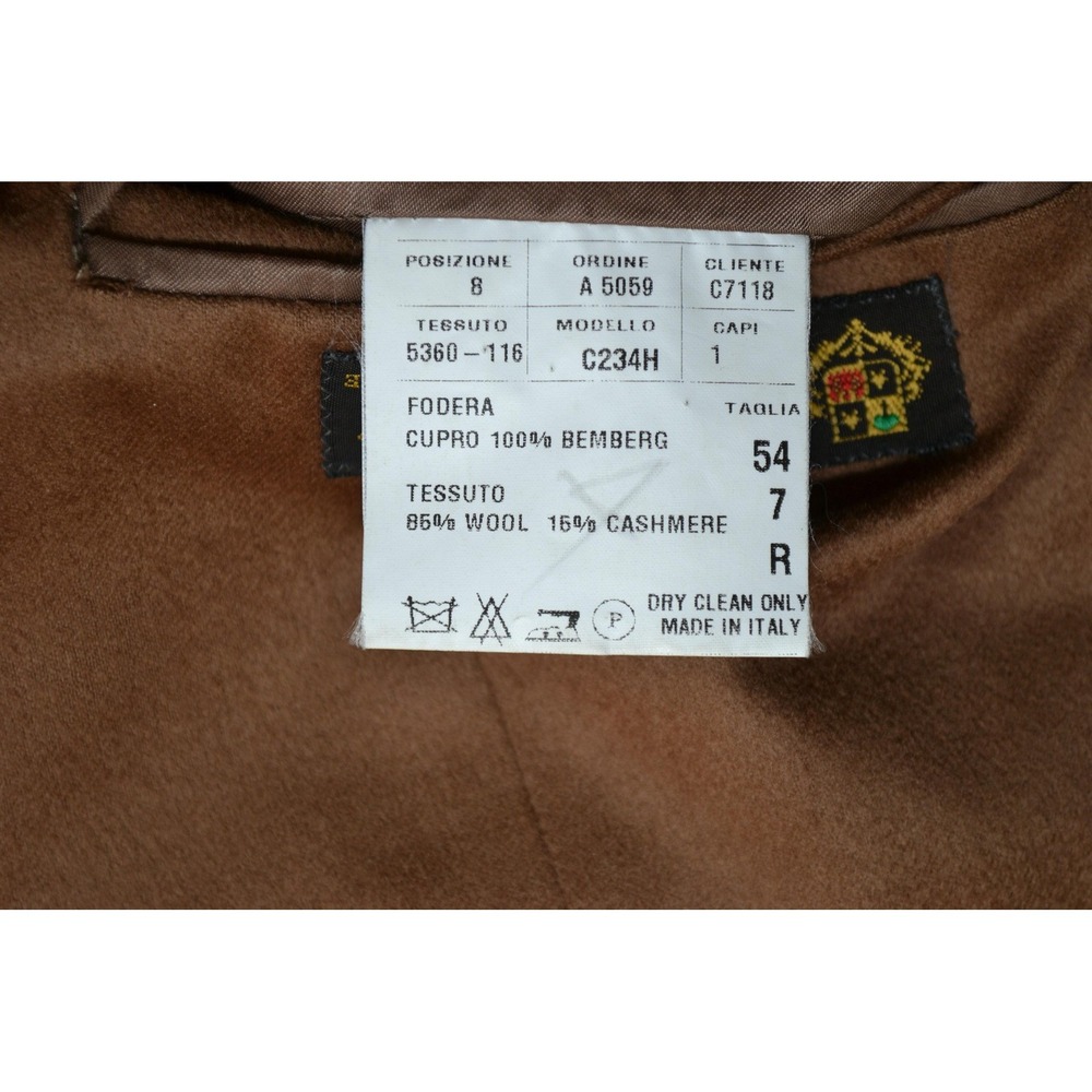 Edwin Nazario Sport Coat Mens 44R Brown Wool Cashmere Loro Piana Blazer Italy - Picture 11 of 16